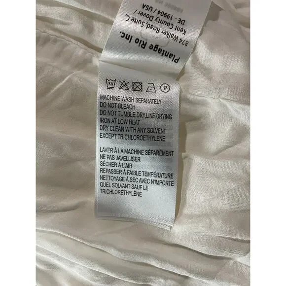 Farm Rio Cut Out White Linen Midi Dress Size XS - Picture 8 of 8